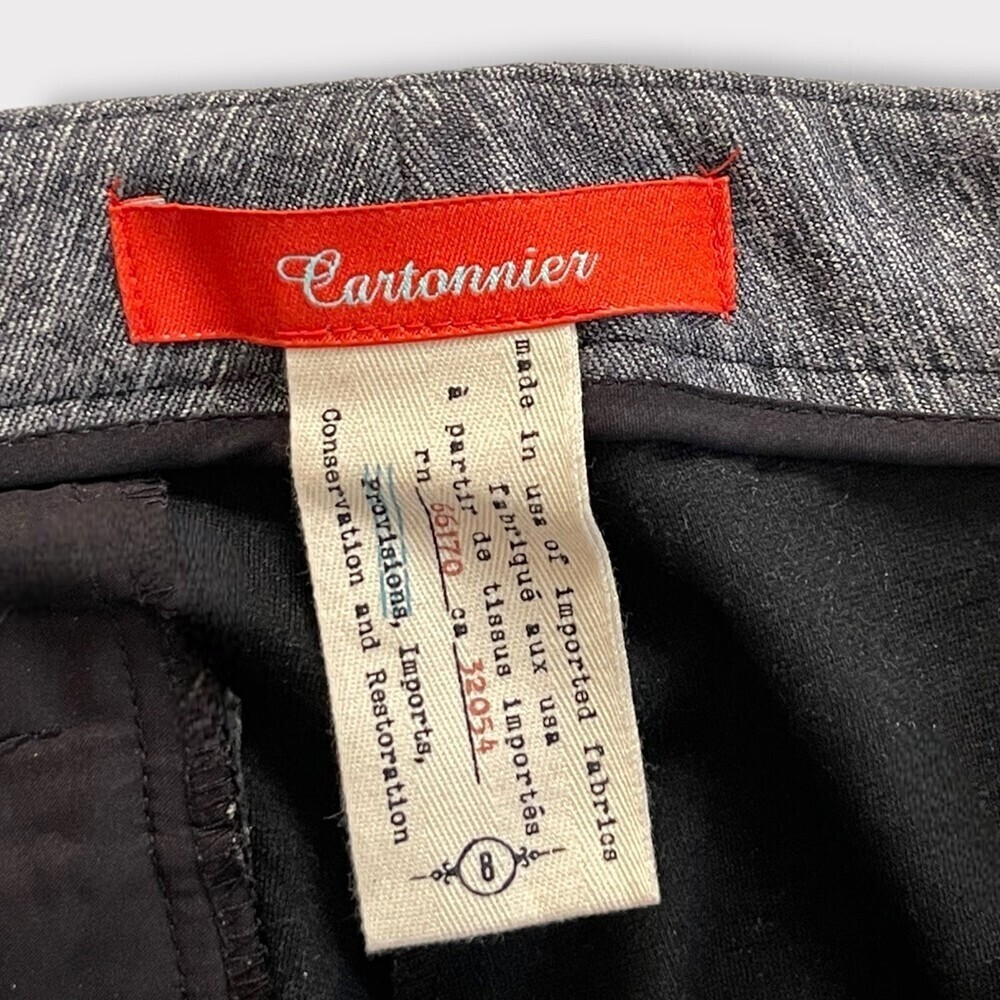 Anthropologie Grey Stretchy Cartonnier Dress Pants Cropped Size 8 - Picture 3 of 8